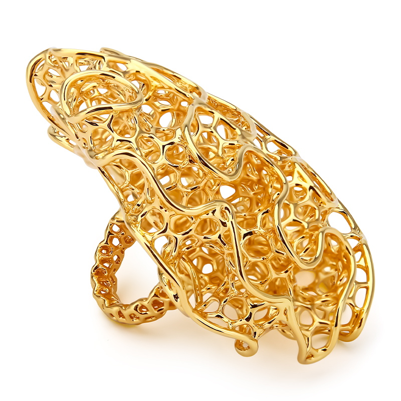 Women'S Fashion Website - IVOG Hollow Out anello placcato oro