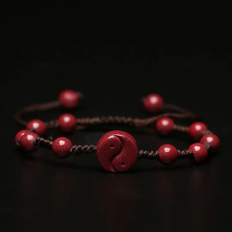 Women Fashion Jewellery - Personalizzato naturale rosso cinabro Yin Yang