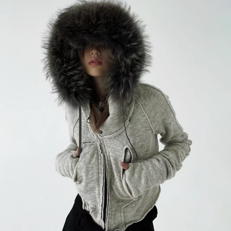 Women'S Fashion Zip Hoodie - Felpe da donna con zip alla