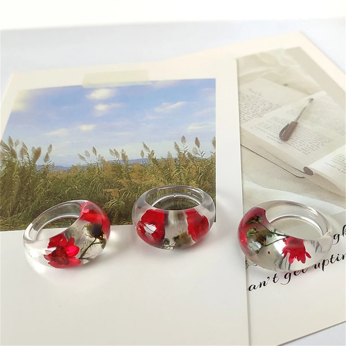 Anello carino in resina traspa - Women'S Real Y2K Fashion recensione e prezzo