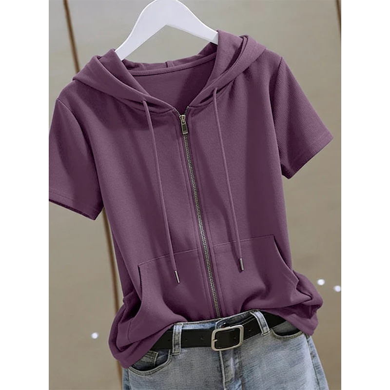 Felpa con cappuccio estiva da  - Women'S Fashion Zip Hoodie recensione e prezzo
