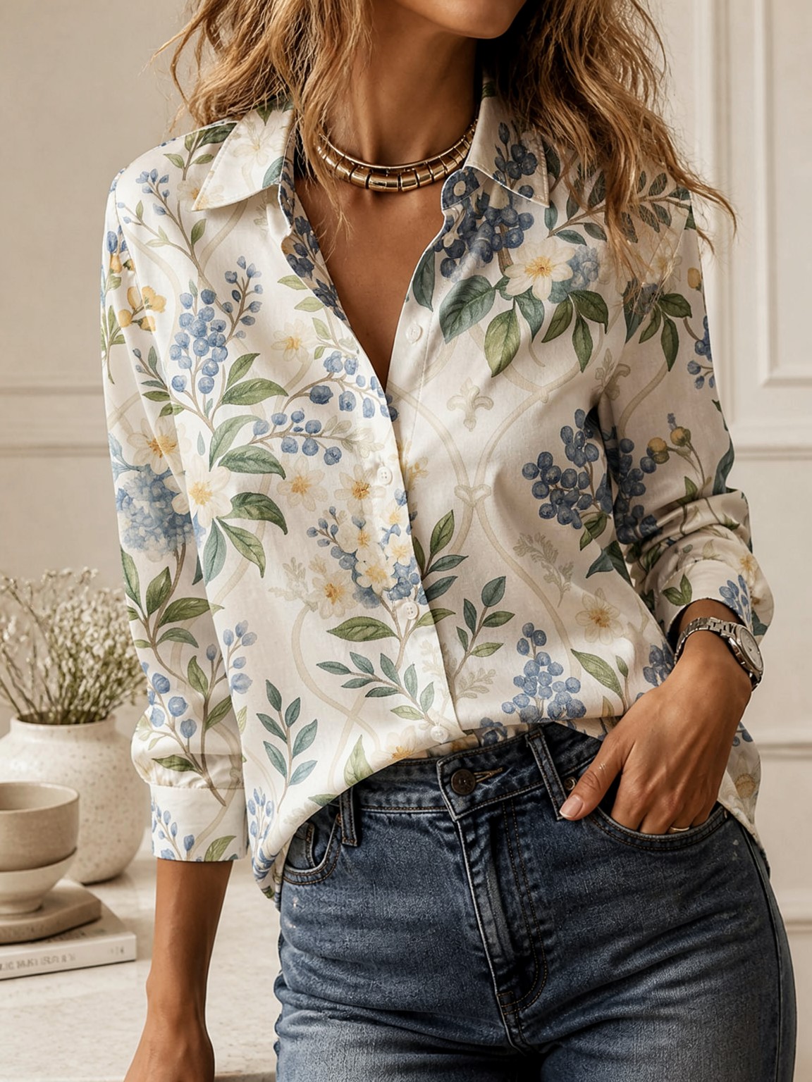 Camicetta Casual con Colletto, - Women'S Fashion Tops recensione e prezzo