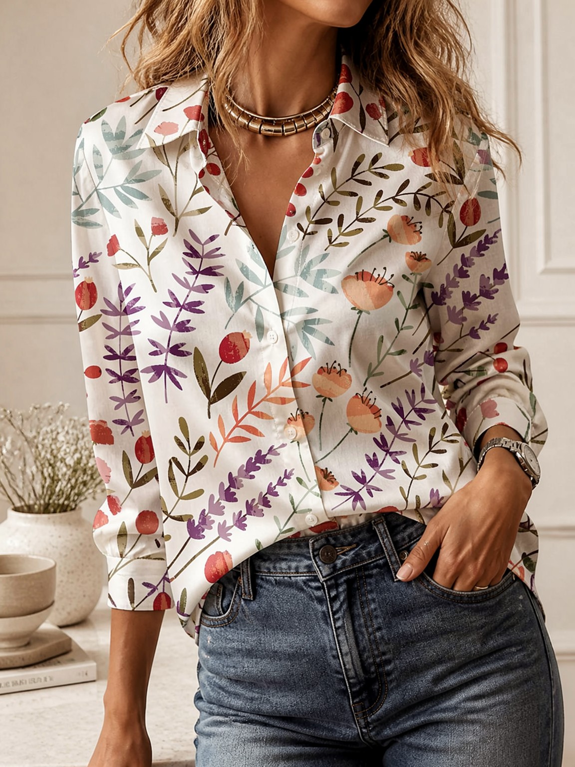 Camicetta Casual con Colletto, - Women'S Fashion Tops recensione e prezzo