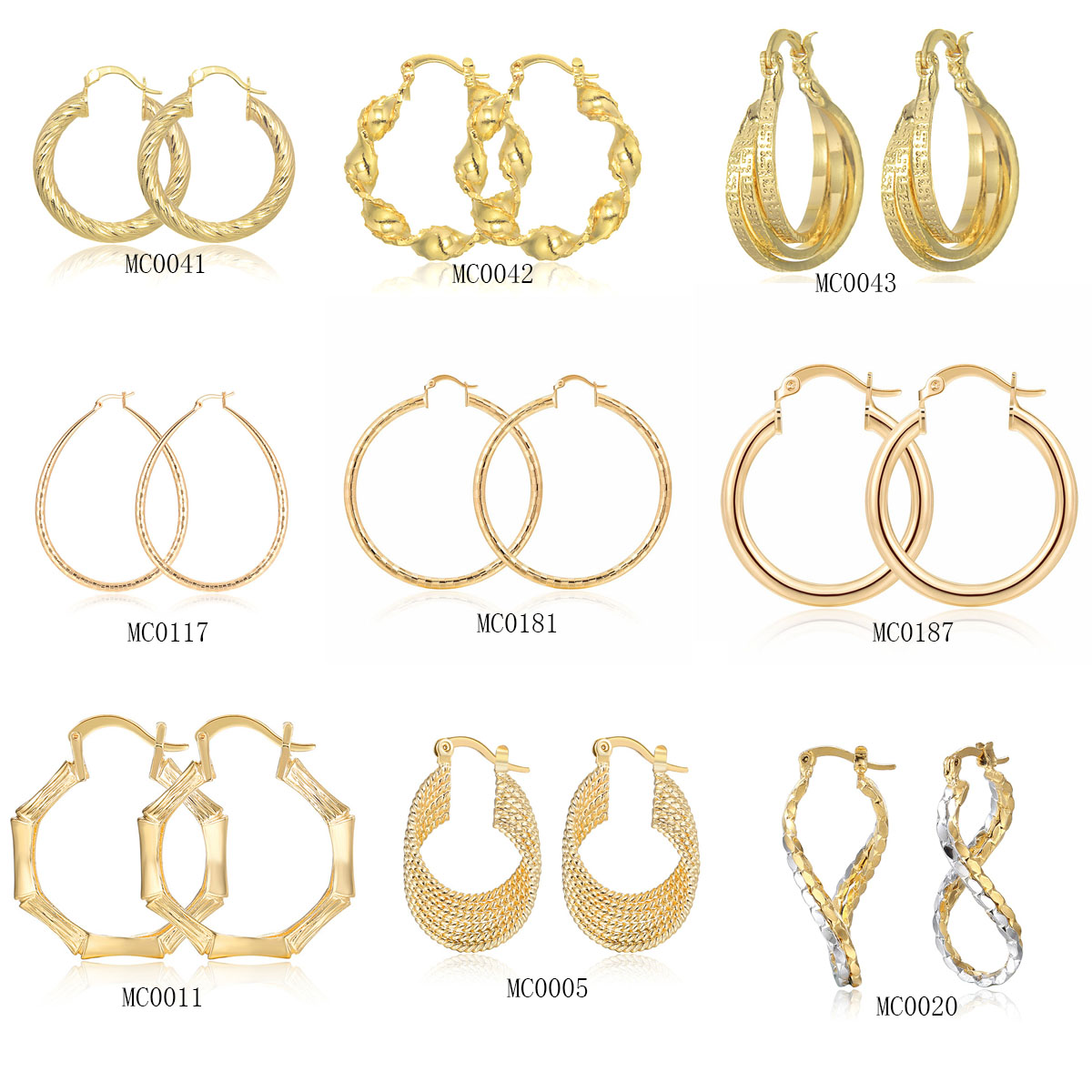 9 paia di orecchini a cerchio  - Women'S Fashion Website recensione e prezzo