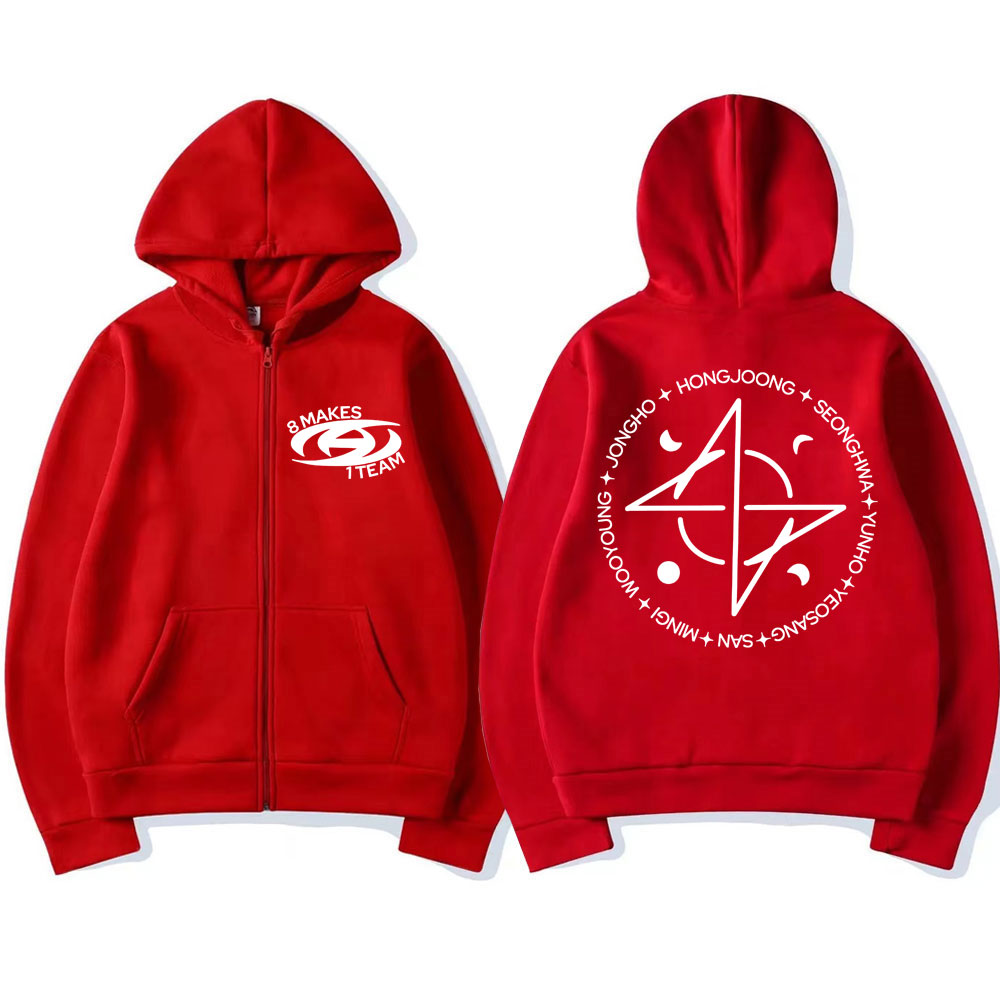 Kpop Ateez 8 Makes 1 Team Zipp - Women'S Fashion Zip Hoodie recensione e prezzo
