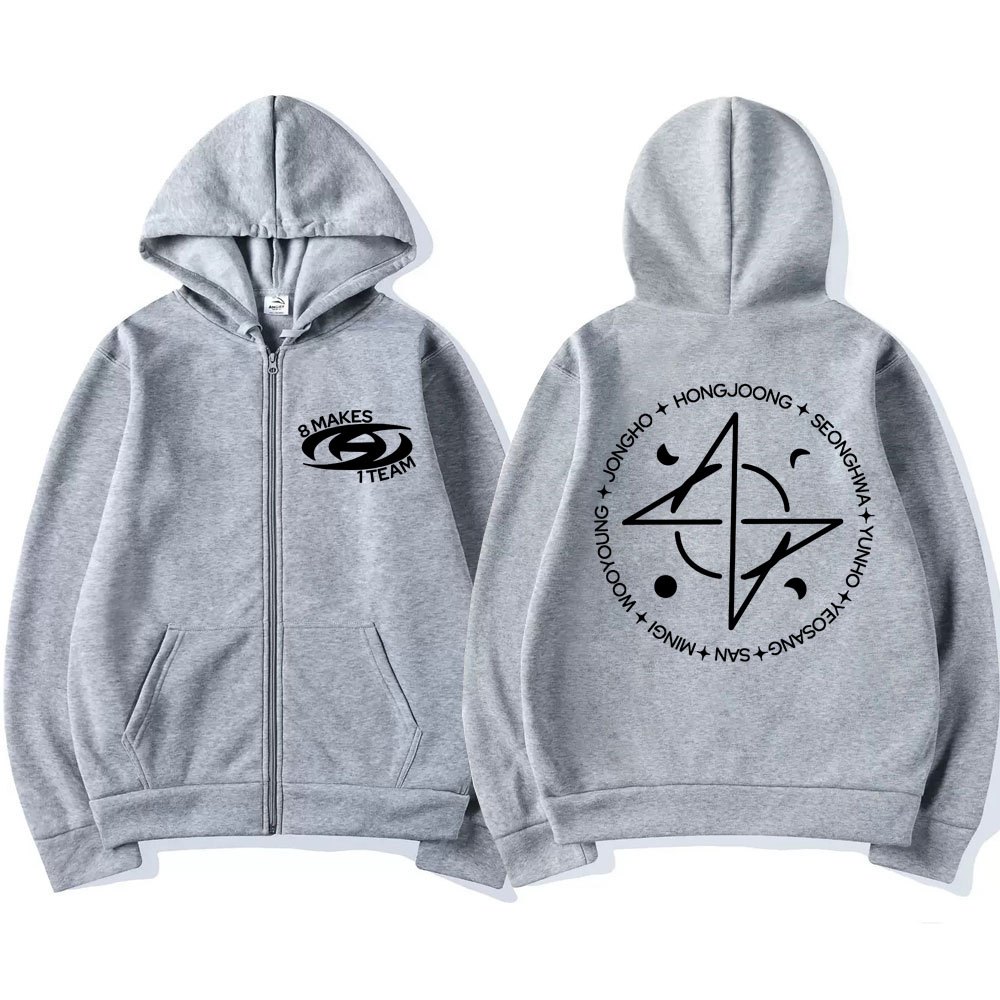 Kpop Ateez 8 Makes 1 Team Zipp - Women'S Fashion Zip Hoodie recensione e prezzo