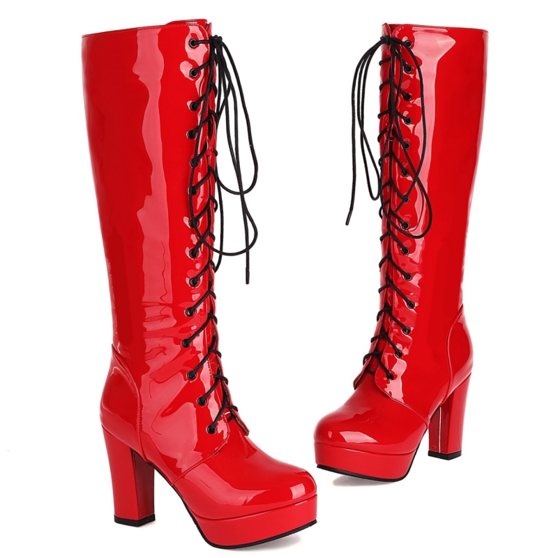 Stivali alti al ginocchio con  - Women'S Fashion Leather Boots recensione e prezzo
