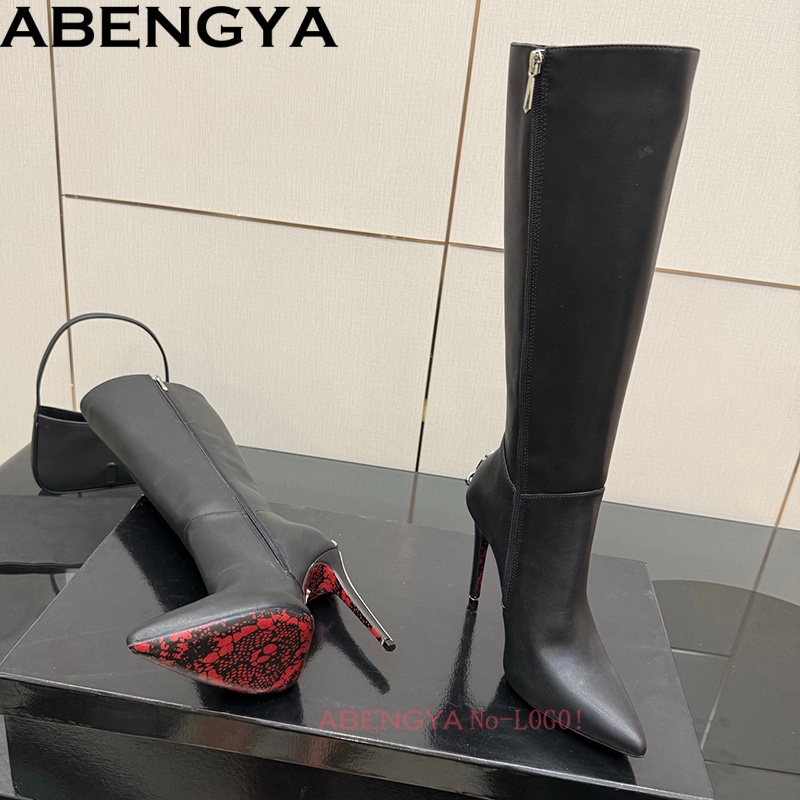 Stivali alti al ginocchio in p - Women'S Fashion Leather Boots recensione e prezzo