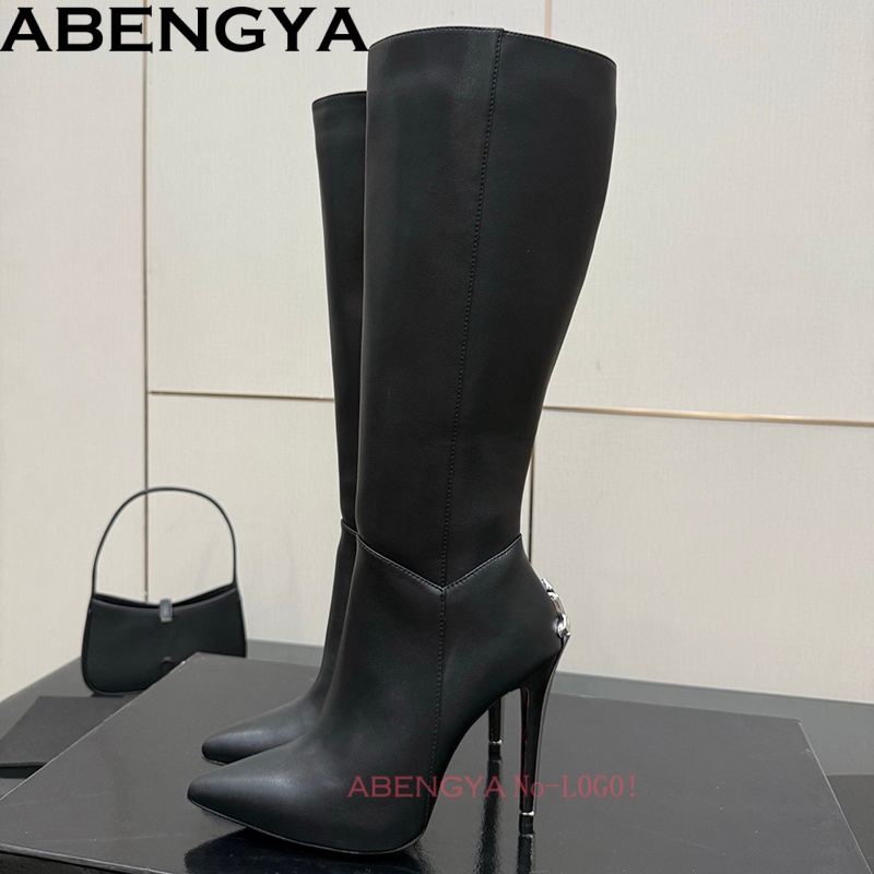 Stivali alti al ginocchio in p - Women'S Fashion Leather Boots recensione e prezzo