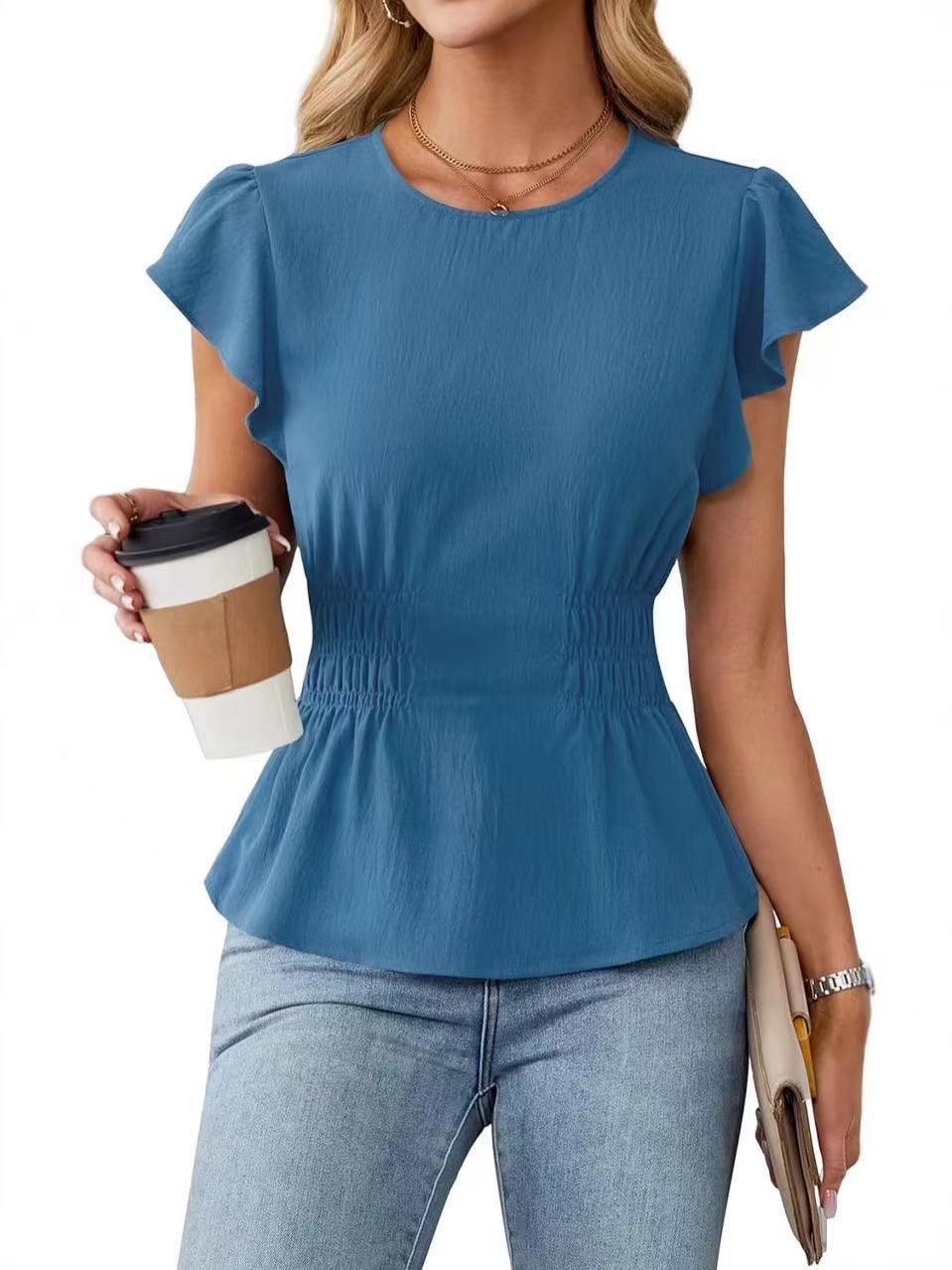 Camicetta da donna con volant  - Women'S Fashion Tops recensione e prezzo