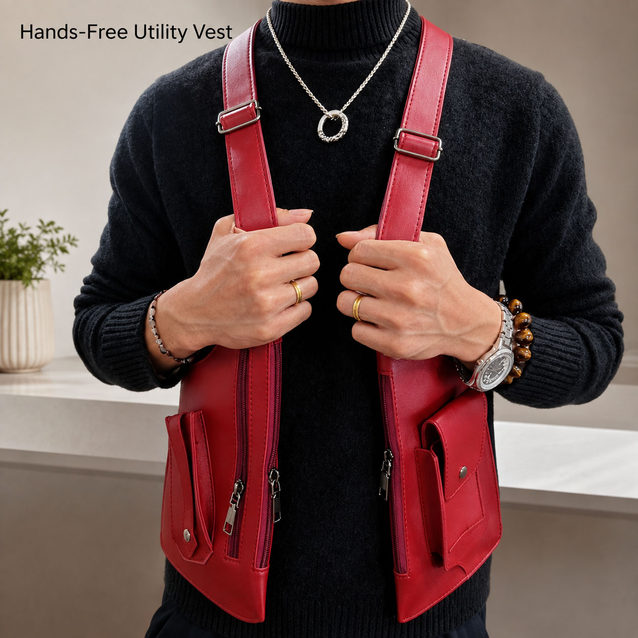 Borsa a Tracolla in Pelle per  - Women'S Fashion Utility Vest recensione e prezzo