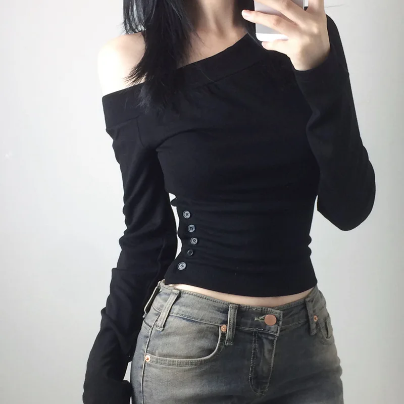 T-shirt vintage Y2K con botton - Women'S Fashion Tops recensione e prezzo